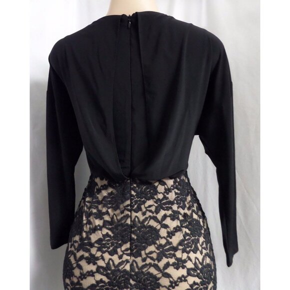 "COLDWATER CREEK" BLACK/BEIGE LACE SKIRT CAREER CASUAL SHEATH DRESS SIZE: 6 NWT - Picture 6 of 6
